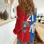 NRL Bulldogs and Dolphins Women Casual Shirt Sporty Style