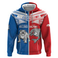 NRL Bulldogs and Dolphins Zip Hoodie Sporty Style