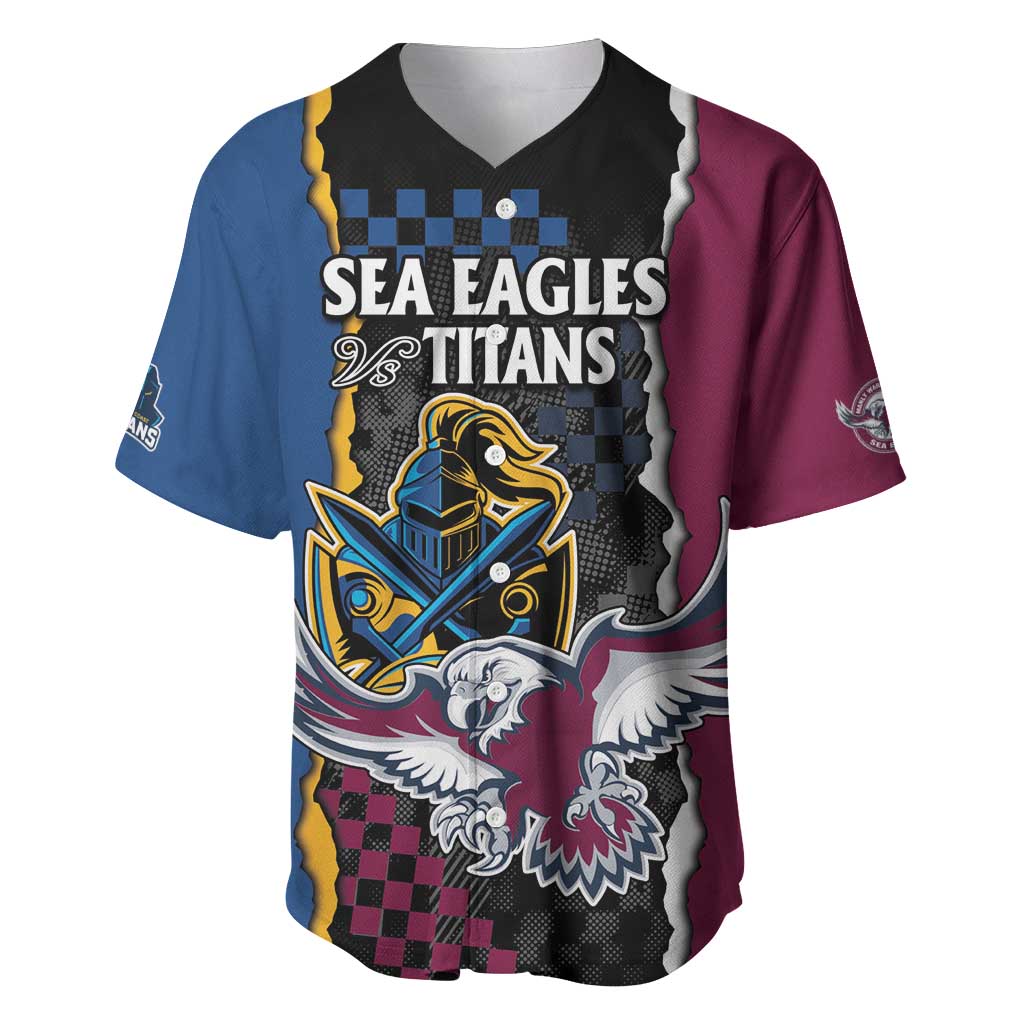 Titans and Manly Eagle Baseball Jersey Rugby Together Sporty Style