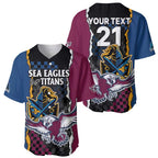 Titans and Manly Eagle Baseball Jersey Rugby Together Sporty Style