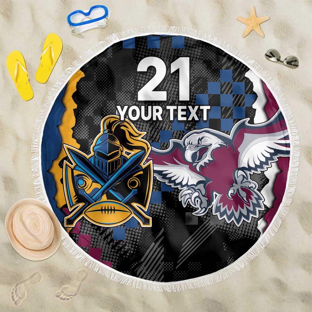 Titans and Manly Eagle Beach Blanket Rugby Together Sporty Style