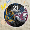Titans and Manly Eagle Beach Blanket Rugby Together Sporty Style