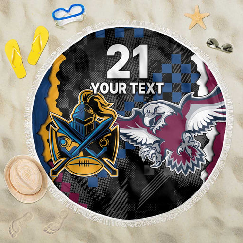 Titans and Manly Eagle Beach Blanket Rugby Together Sporty Style