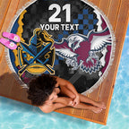Titans and Manly Eagle Beach Blanket Rugby Together Sporty Style