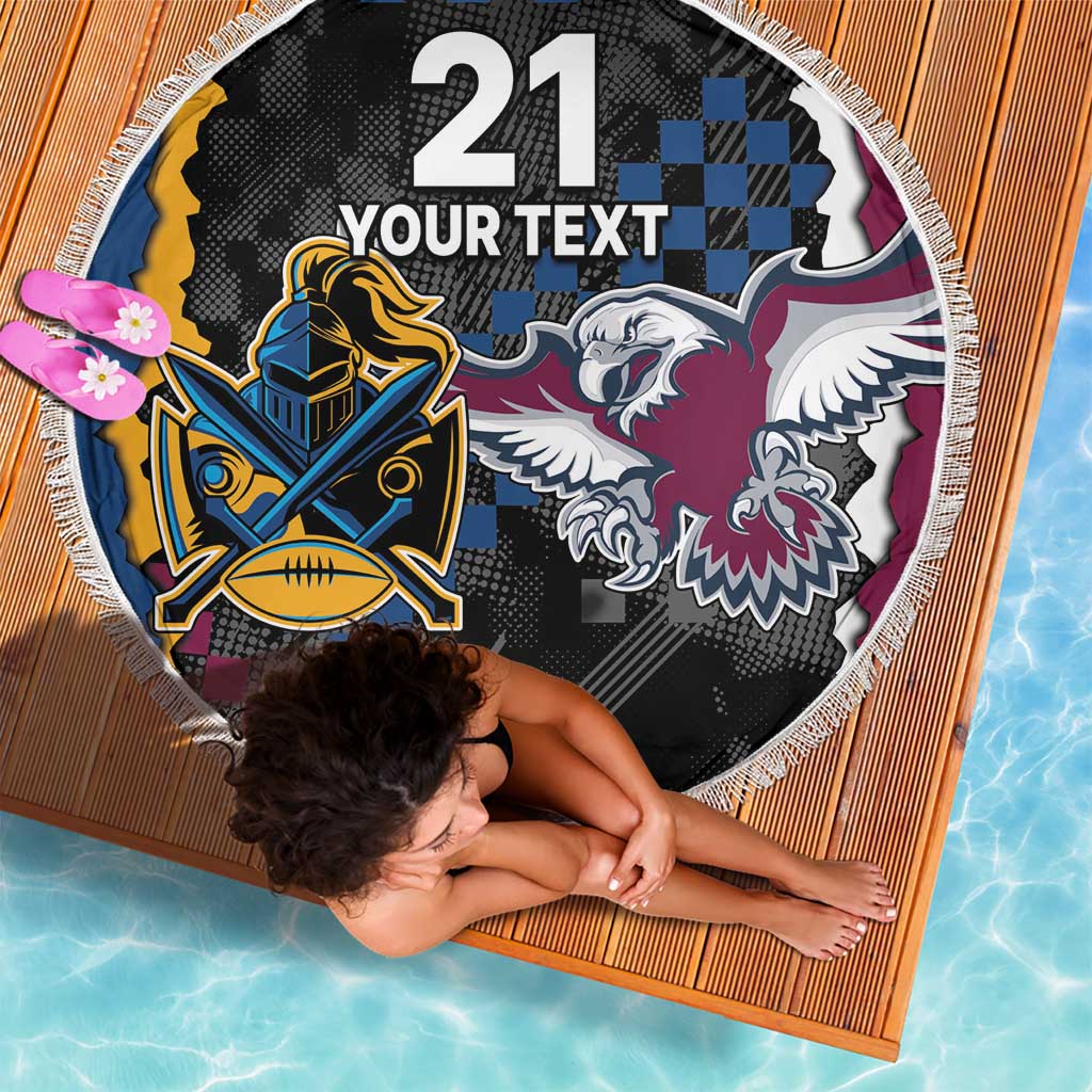 Titans and Manly Eagle Beach Blanket Rugby Together Sporty Style