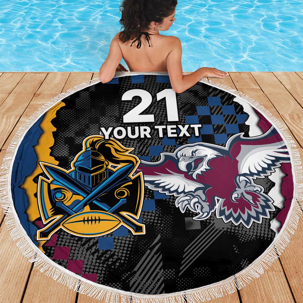 Titans and Manly Eagle Beach Blanket Rugby Together Sporty Style