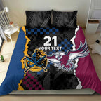 Titans and Manly Eagle Bedding Set Rugby Together Sporty Style
