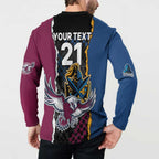 Titans and Manly Eagle Button Sweatshirt Rugby Together Sporty Style