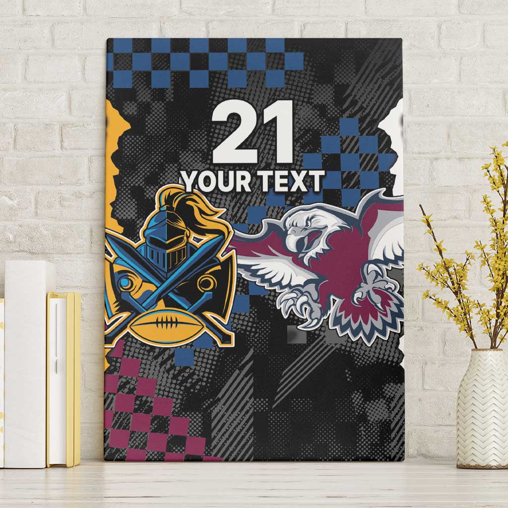 Titans and Manly Eagle Canvas Wall Art Rugby Together Sporty Style