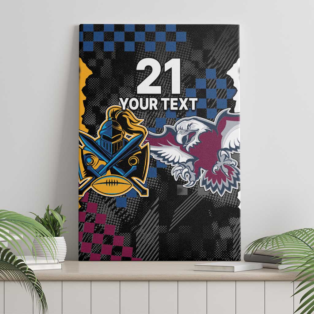 Titans and Manly Eagle Canvas Wall Art Rugby Together Sporty Style