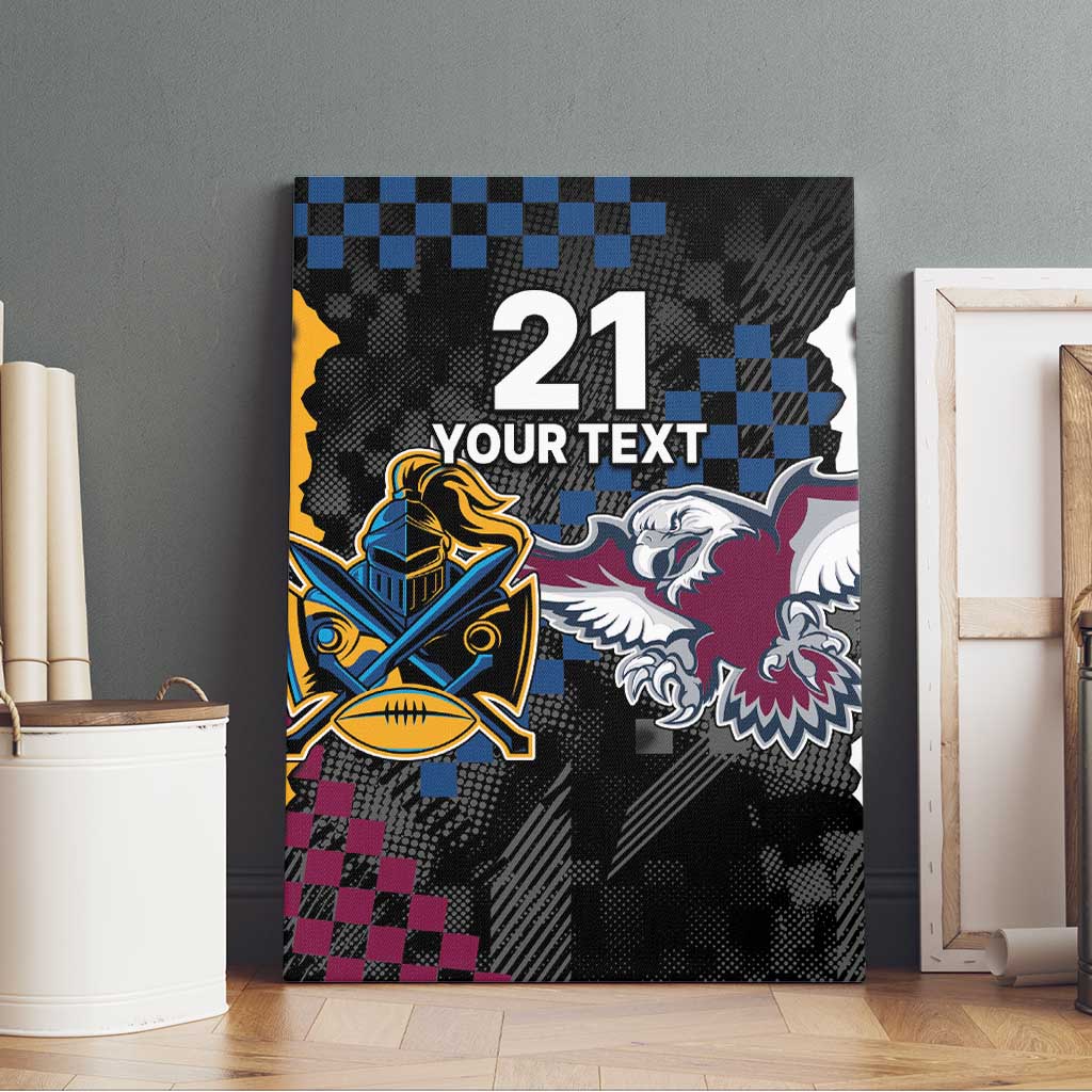 Titans and Manly Eagle Canvas Wall Art Rugby Together Sporty Style