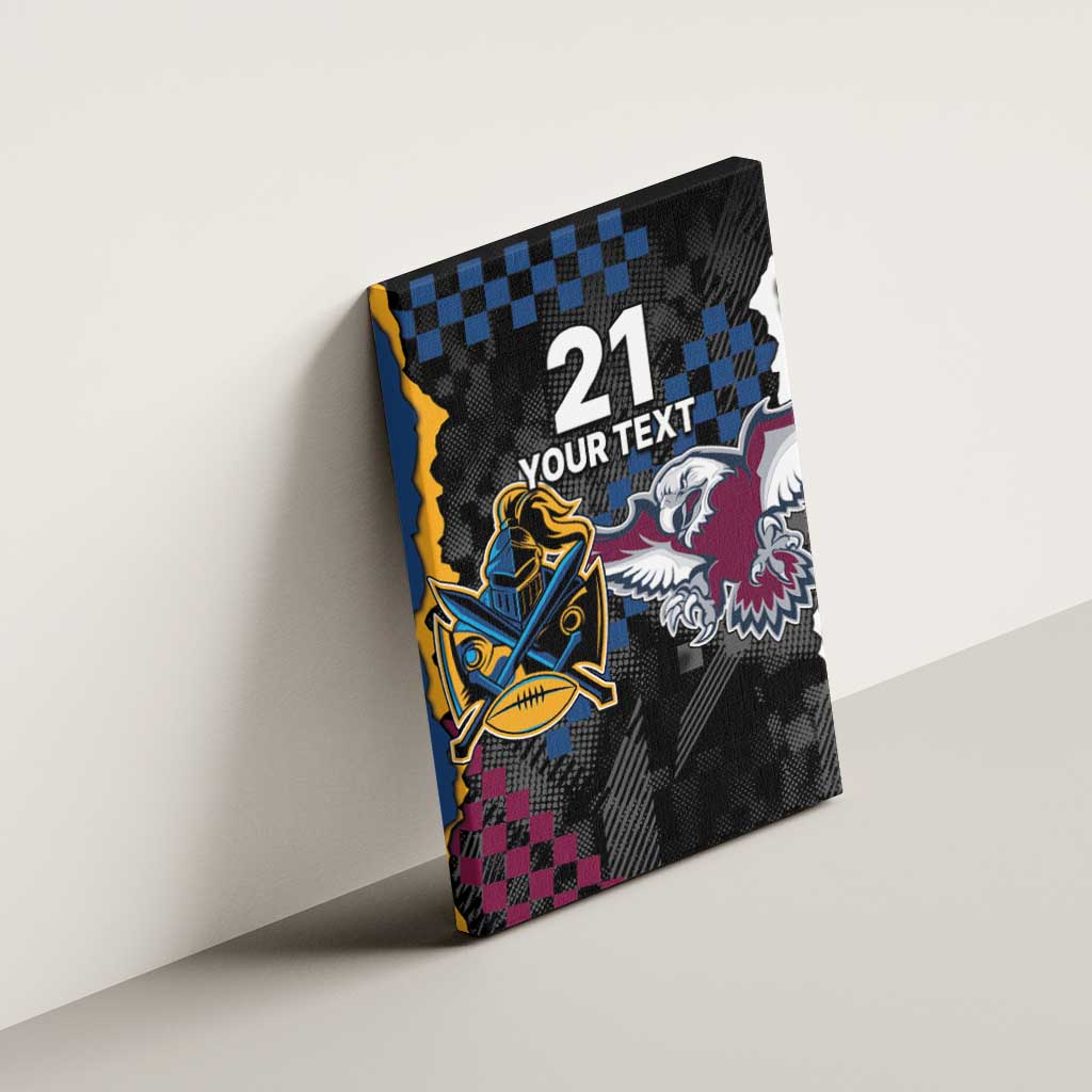 Titans and Manly Eagle Canvas Wall Art Rugby Together Sporty Style