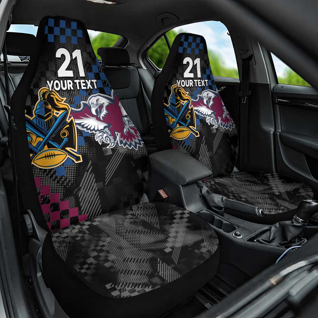 Titans and Manly Eagle Car Seat Cover Rugby Together Sporty Style