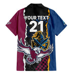 Titans and Manly Eagle Family Matching Mermaid Dress and Hawaiian Shirt Rugby Together Sporty Style