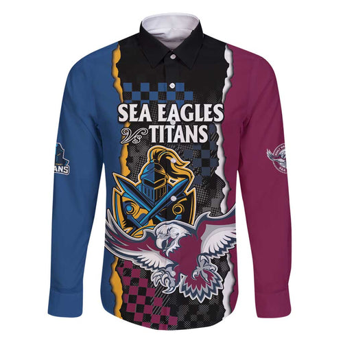 Titans and Manly Eagle Family Matching Summer Maxi Dress and Hawaiian Shirt Rugby Together Sporty Style