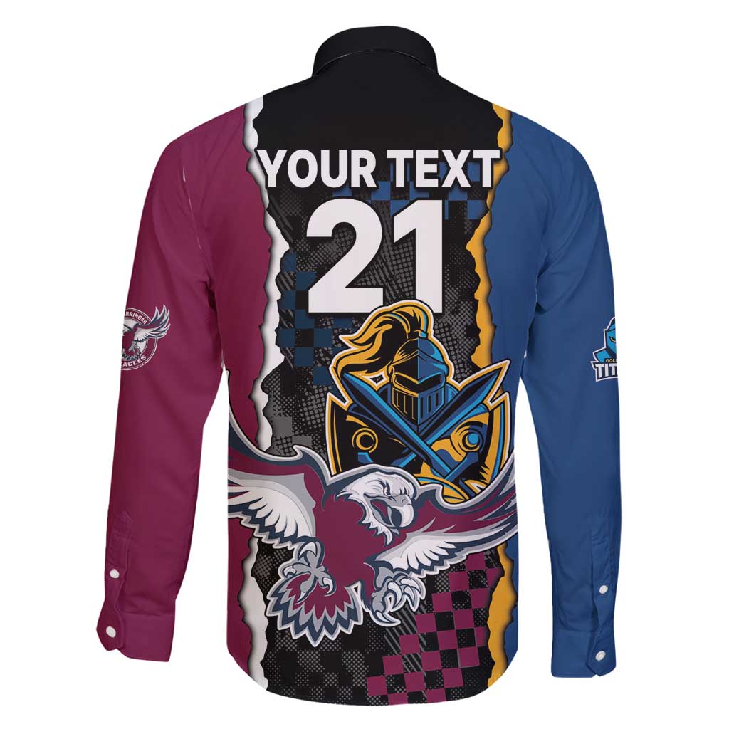 Titans and Manly Eagle Family Matching Tank Maxi Dress and Hawaiian Shirt Rugby Together Sporty Style