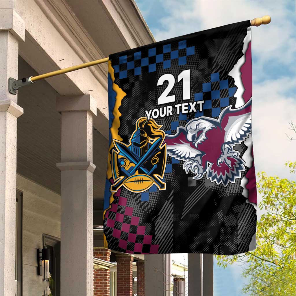 Titans and Manly Eagle Garden Flag Rugby Together Sporty Style