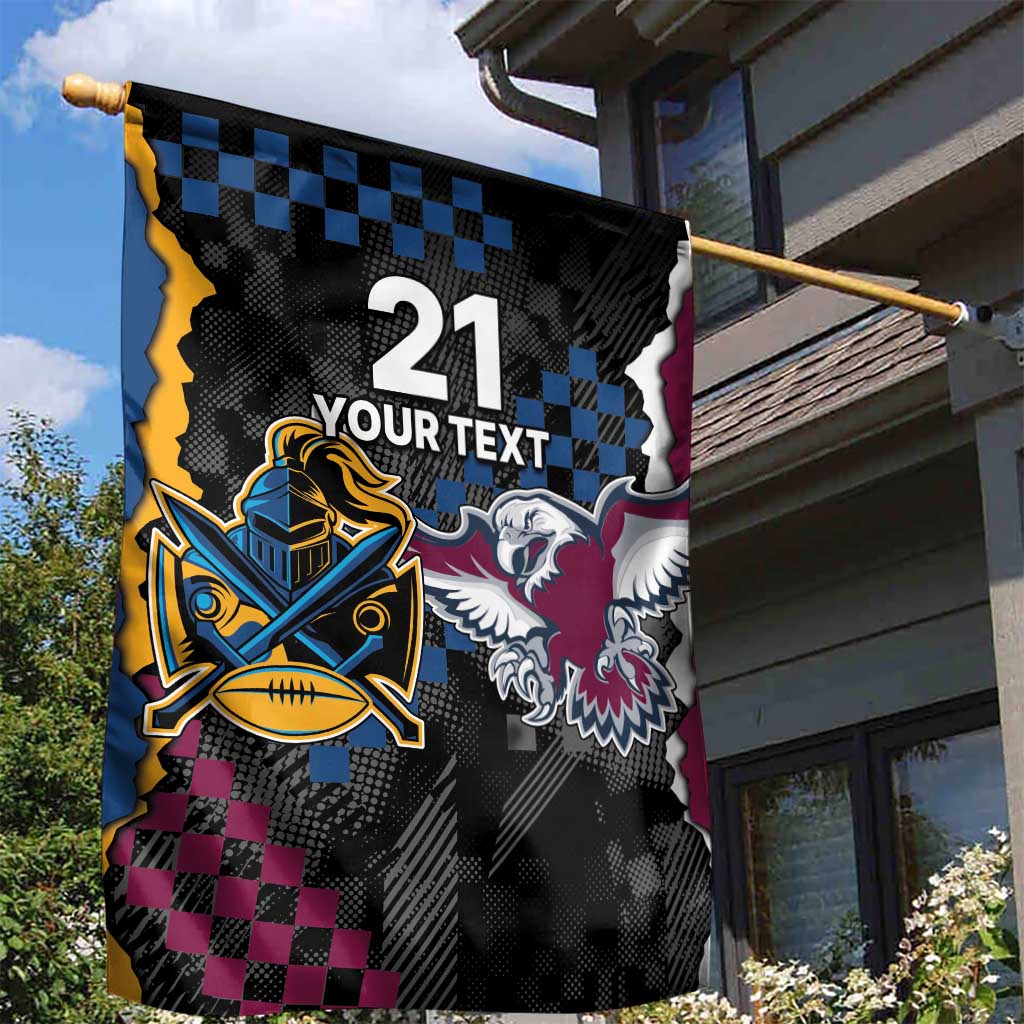 Titans and Manly Eagle Garden Flag Rugby Together Sporty Style