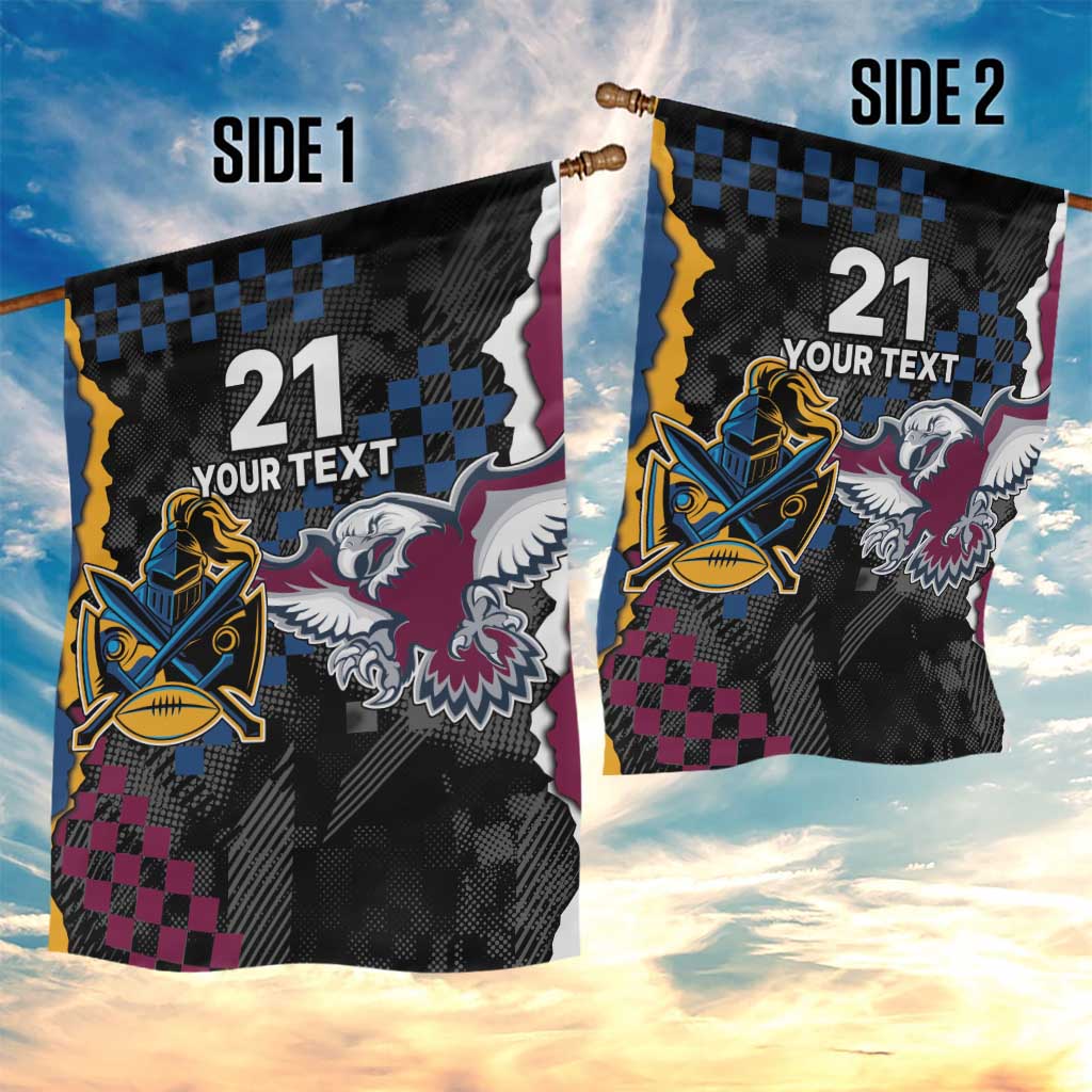 Titans and Manly Eagle Garden Flag Rugby Together Sporty Style