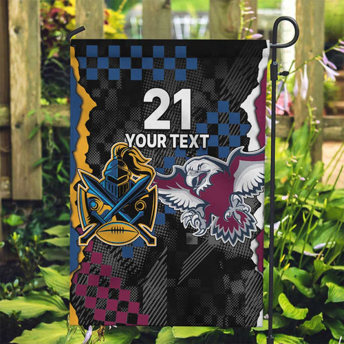Titans and Manly Eagle Garden Flag Rugby Together Sporty Style