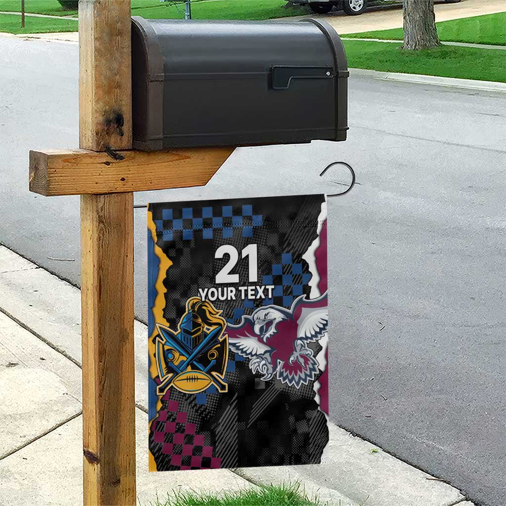 Titans and Manly Eagle Garden Flag Rugby Together Sporty Style
