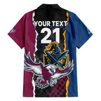 Titans and Manly Eagle Hawaiian Shirt Rugby Together Sporty Style