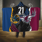 Titans and Manly Eagle Hooded Blanket Rugby Together Sporty Style