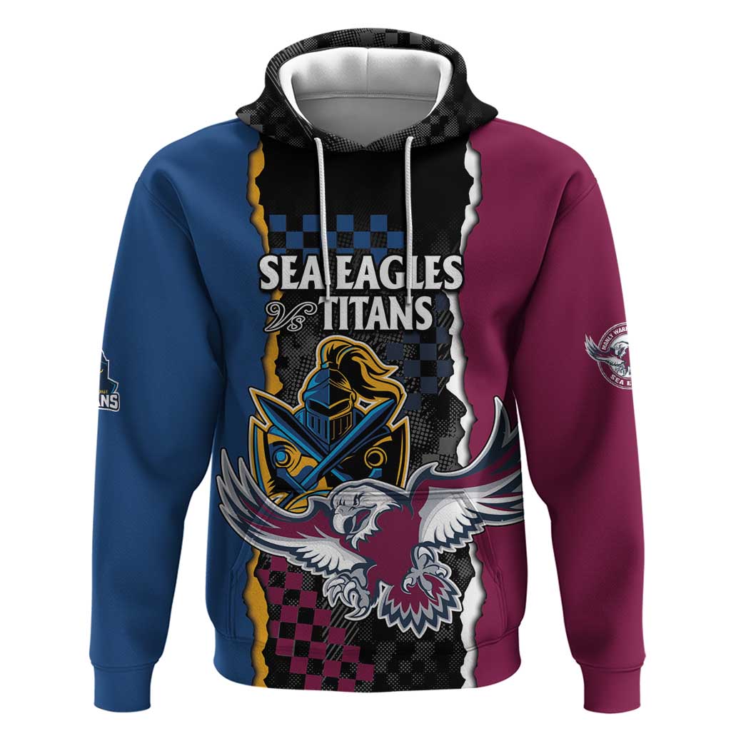 Titans and Manly Eagle Hoodie Rugby Together Sporty Style