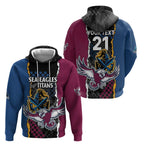 Titans and Manly Eagle Hoodie Rugby Together Sporty Style