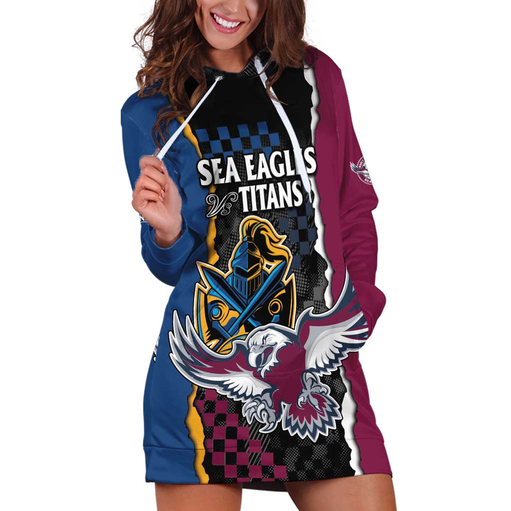 Titans and Manly Eagle Hoodie Dress Rugby Together Sporty Style