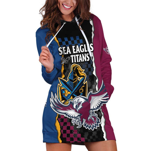 Titans and Manly Eagle Hoodie Dress Rugby Together Sporty Style
