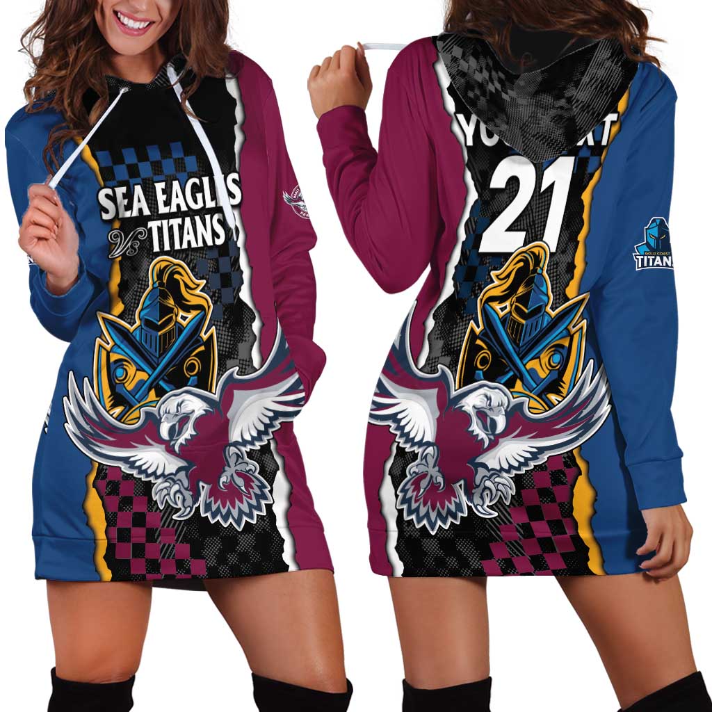 Titans and Manly Eagle Hoodie Dress Rugby Together Sporty Style