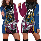 Titans and Manly Eagle Hoodie Dress Rugby Together Sporty Style