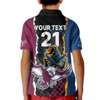 Titans and Manly Eagle Kid Polo Shirt Rugby Together Sporty Style