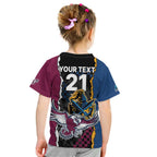 Titans and Manly Eagle Kid T Shirt Rugby Together Sporty Style