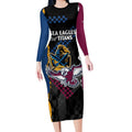 Titans and Manly Eagle Long Sleeve Bodycon Dress Rugby Together Sporty Style