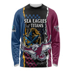 Titans and Manly Eagle Long Sleeve Shirt Rugby Together Sporty Style