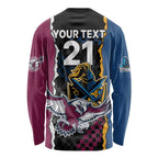 Titans and Manly Eagle Long Sleeve Shirt Rugby Together Sporty Style
