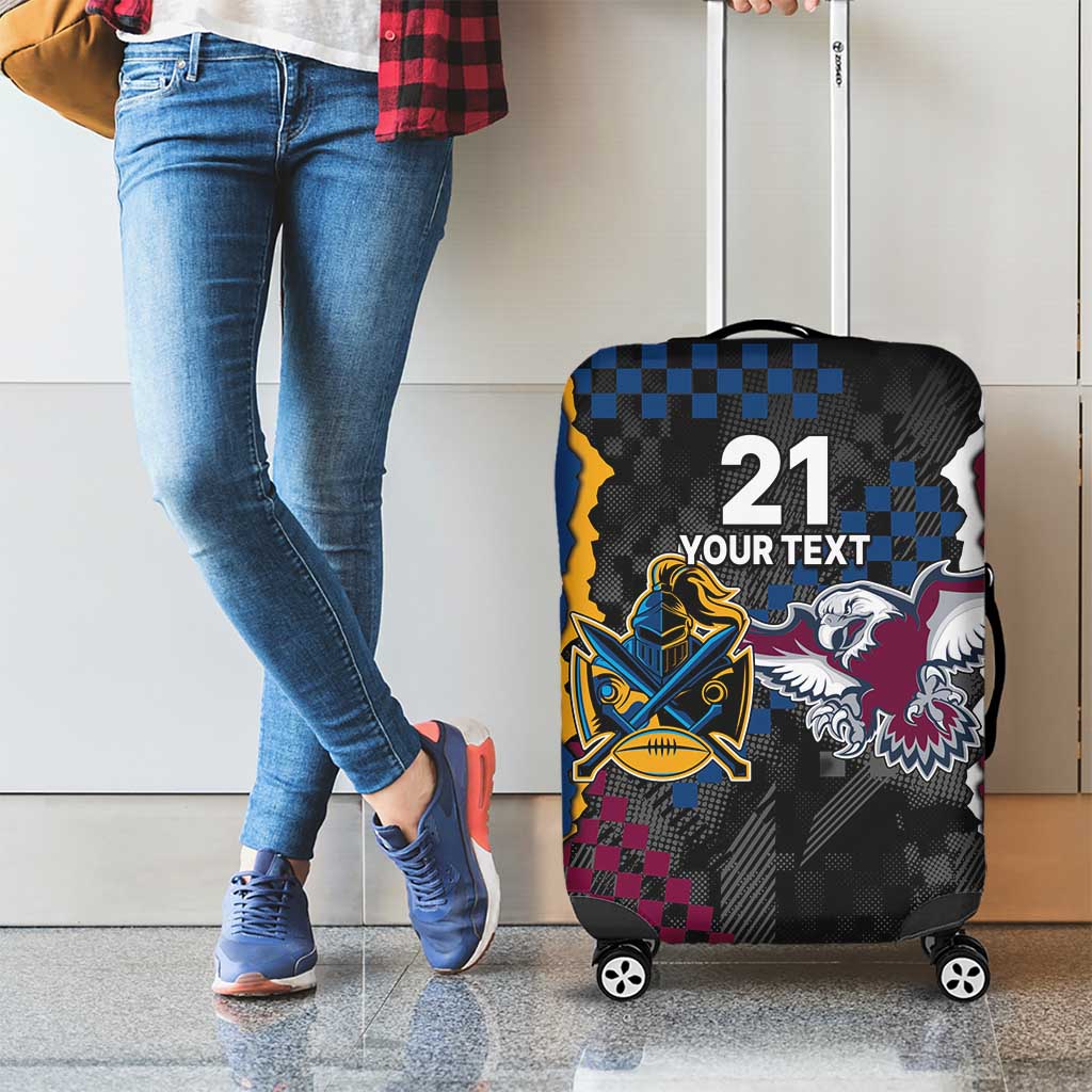 Titans and Manly Eagle Luggage Cover Rugby Together Sporty Style