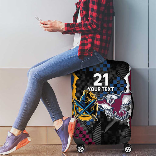 Titans and Manly Eagle Luggage Cover Rugby Together Sporty Style