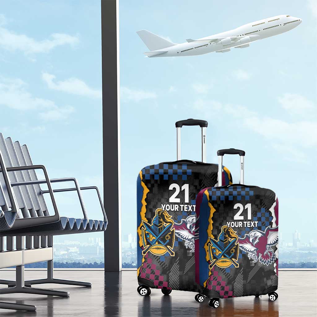 Titans and Manly Eagle Luggage Cover Rugby Together Sporty Style