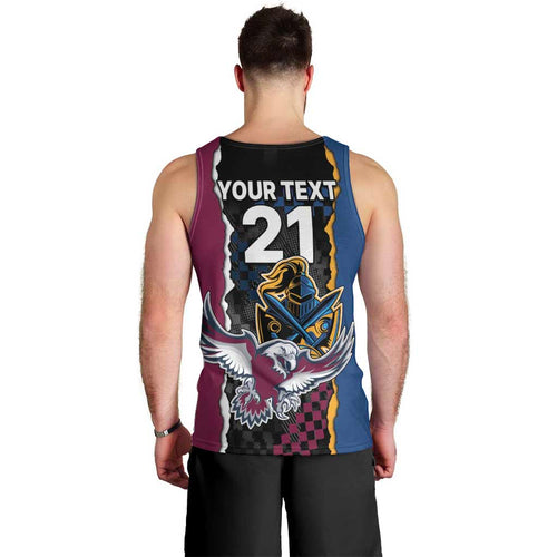 Titans and Manly Eagle Men Tank Top Rugby Together Sporty Style