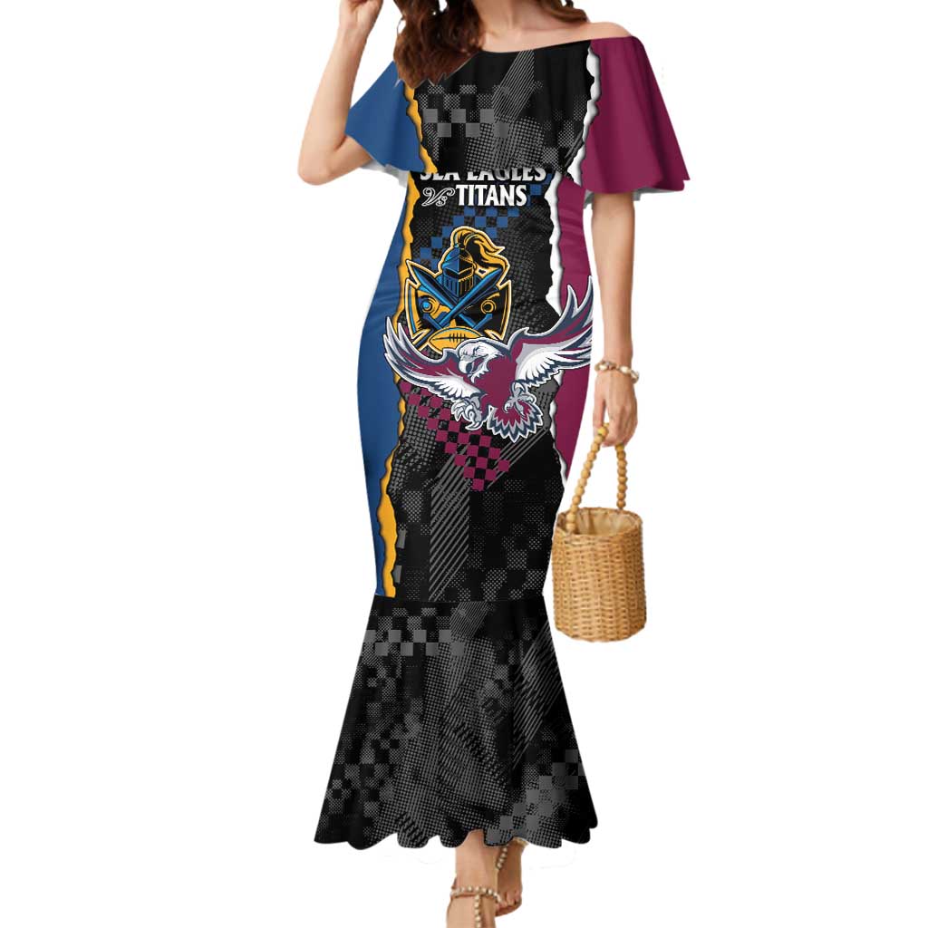 Titans and Manly Eagle Mermaid Dress Rugby Together Sporty Style
