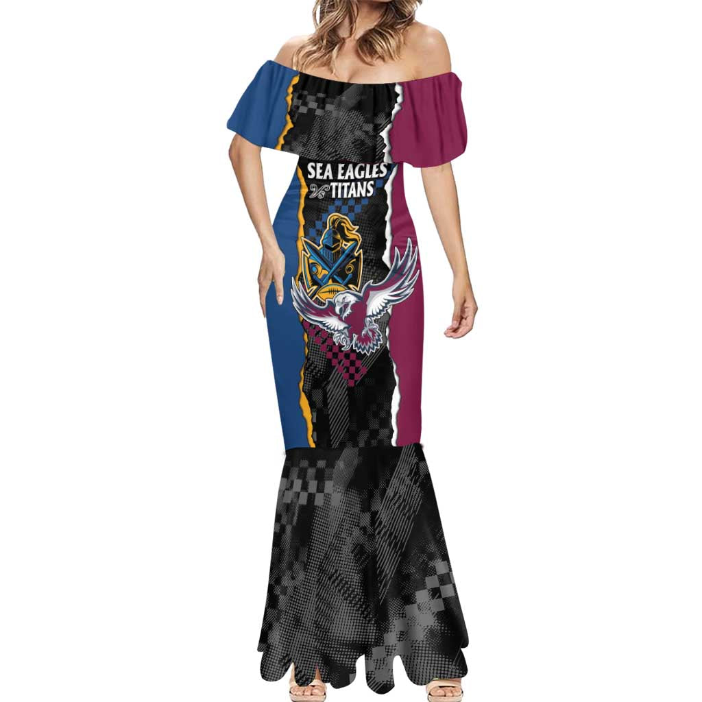 Titans and Manly Eagle Mermaid Dress Rugby Together Sporty Style