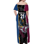 Titans and Manly Eagle Off Shoulder Maxi Dress Rugby Together Sporty Style