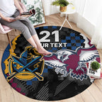 Titans and Manly Eagle Round Carpet Rugby Together Sporty Style