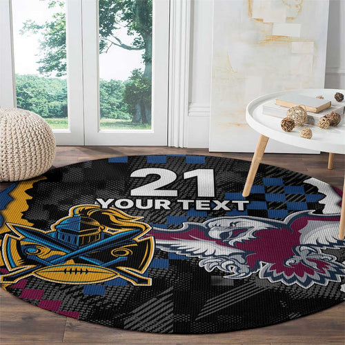 Titans and Manly Eagle Round Carpet Rugby Together Sporty Style