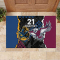 Titans and Manly Eagle Rubber Doormat Rugby Together Sporty Style