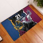 Titans and Manly Eagle Rubber Doormat Rugby Together Sporty Style