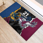 Titans and Manly Eagle Rubber Doormat Rugby Together Sporty Style